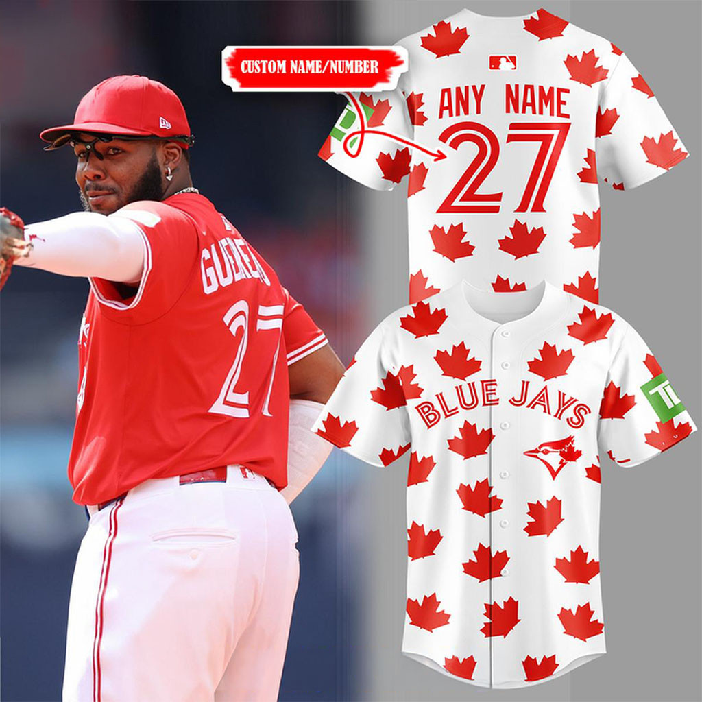 Personalized Toronto Blue Jays X Happy Canada Day Baseball Jersey 2026 2027 Blue Jays Merch