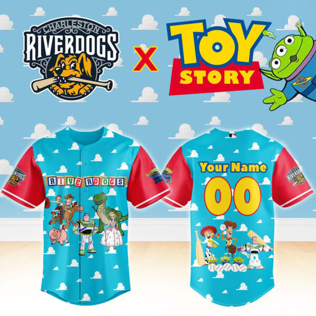 Personalized Toy Story Night X Charleston RiverDogs Baseball Jersey RiverDogs Merch Fan Gifts Personalized Toy Story Night X Charleston RiverDogs Baseball Jersey RiverDogs Merch Fan Gifts