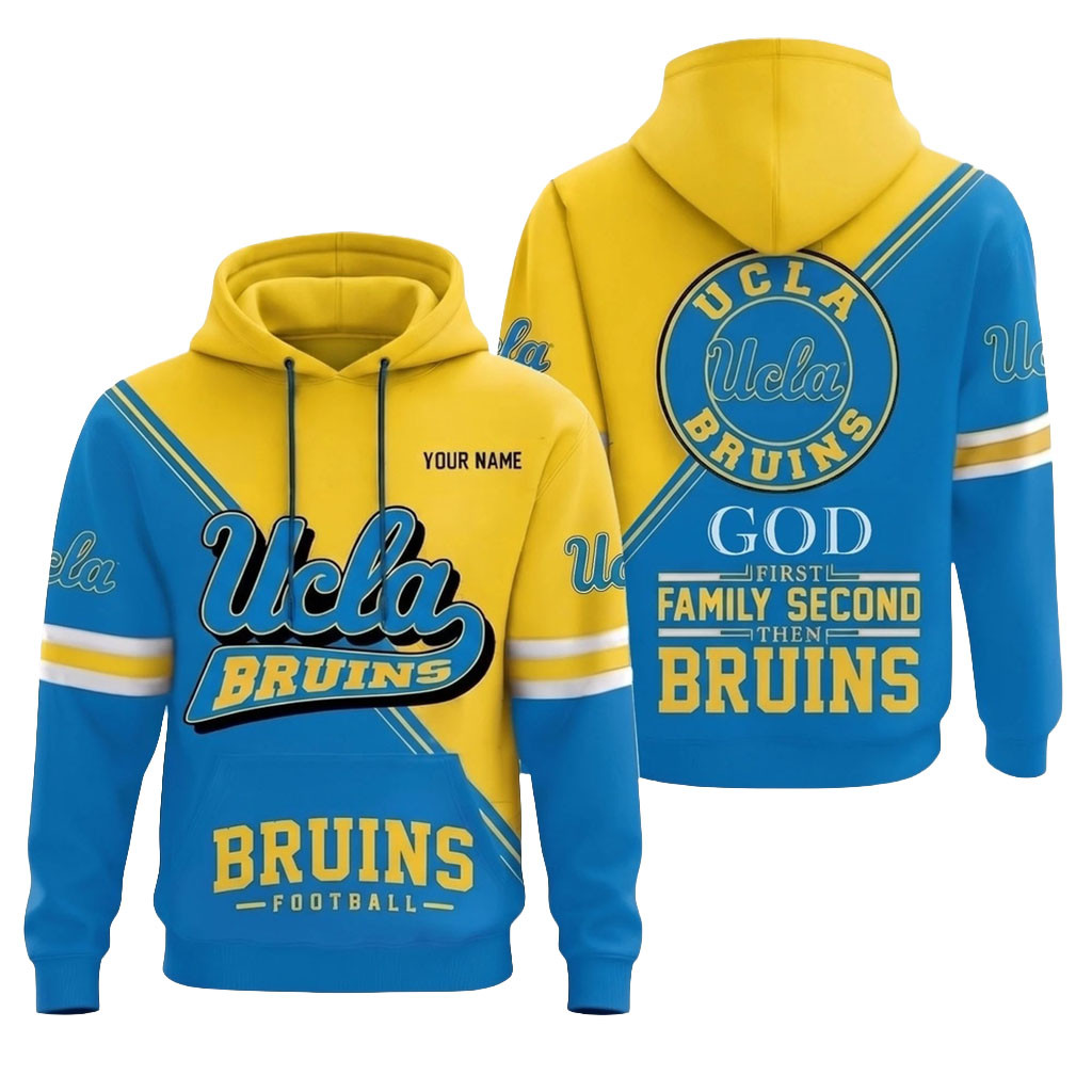 Personalized UCLA Bruins 2026 Faith Family Football Hoodie UCLA Bruins Merch Football Fan Gear