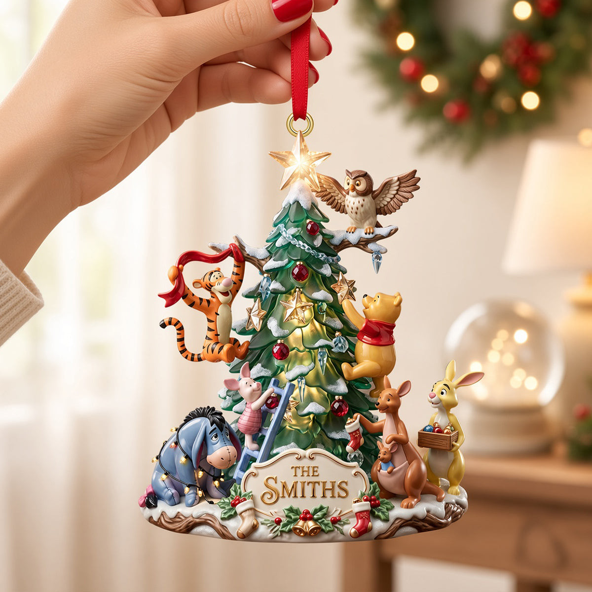 Personalized Winnie The Pooh Christmas Ornament Pooh And Friends Christmas Tree Decor