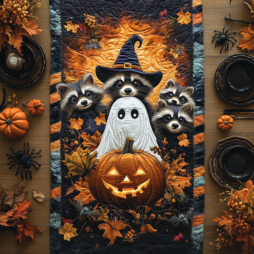 Phantom Feast Quilted Table Runner Dining Room Table Runners Cute Halloween Gifts