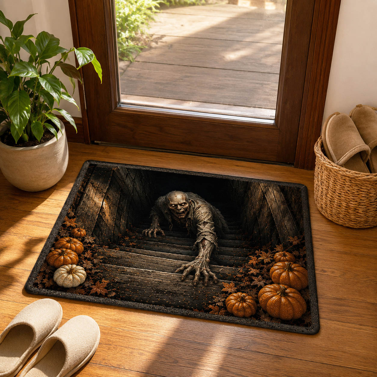 Phantom Hollow Doormat Halloween Welcome Mat Spooky Season Gift For Family