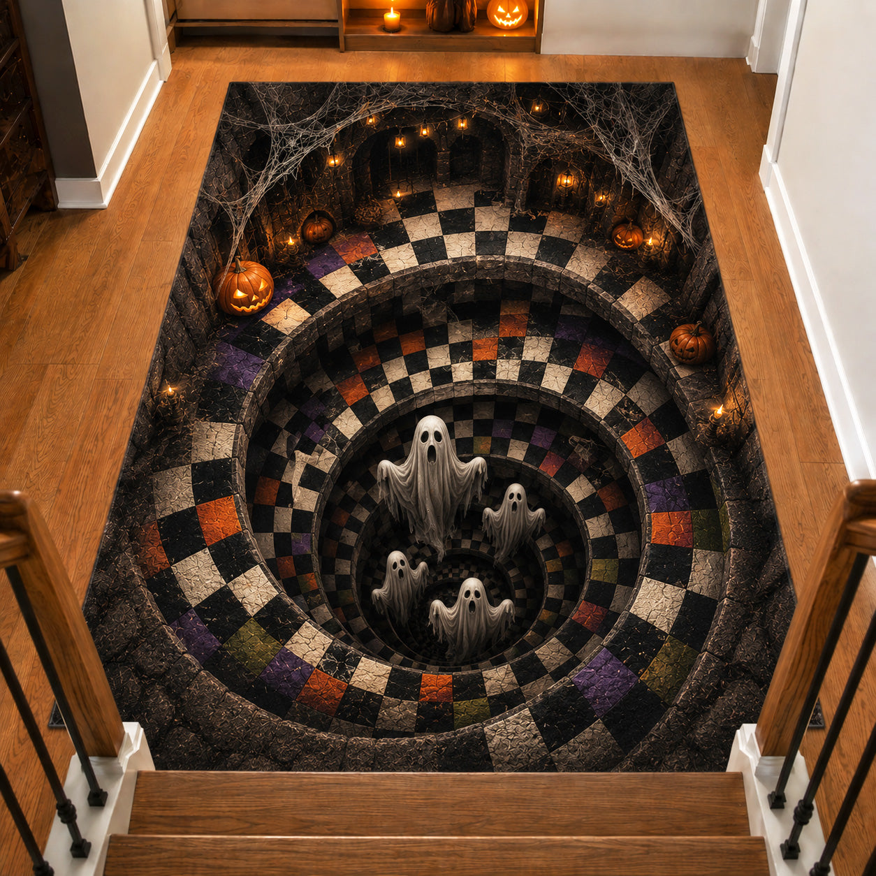 Phantom Spiral Area Rug Scary Area Rugs Gift Halloween