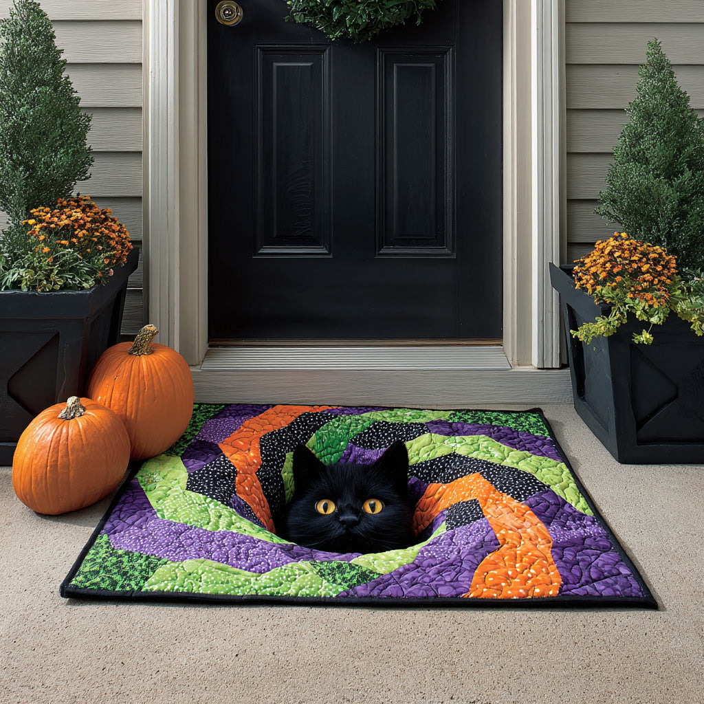 Phantom Spiral Doormat Halloween Mats Home Decor Halloween Present Ideas For Cat Lovers