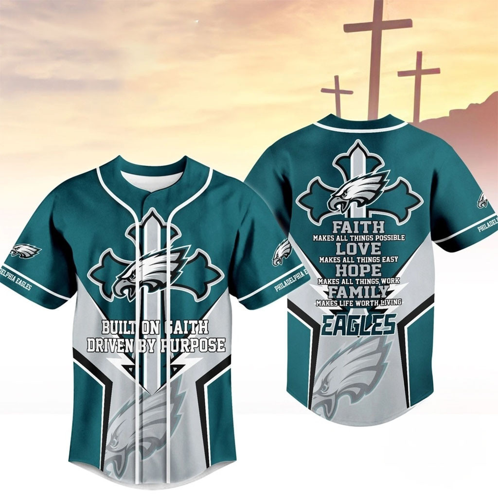 Philadelphia Eagles Blessed Beyond The Score Baseball Jersey Philly Eagles Merch Gift For Fans