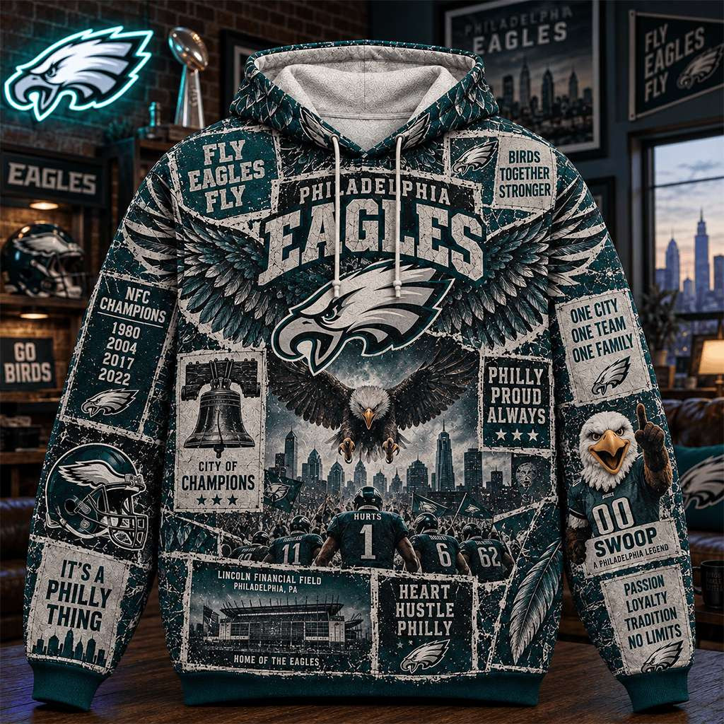 Philadelphia Eagles City Of Champions Hoodie Fly Eagles Fly Hoodie Philadelphia Football Merch Philadelphia Eagles City Of Champions Hoodie Fly Eagles Fly Hoodie Philadelphia Football Merch