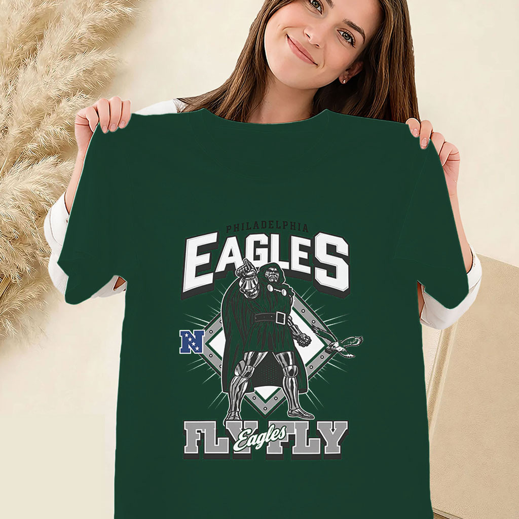 Philadelphia Eagles Disney Shirt Fly Eagles Fly Crossover Tee Eagles Merch Gifts For Fans