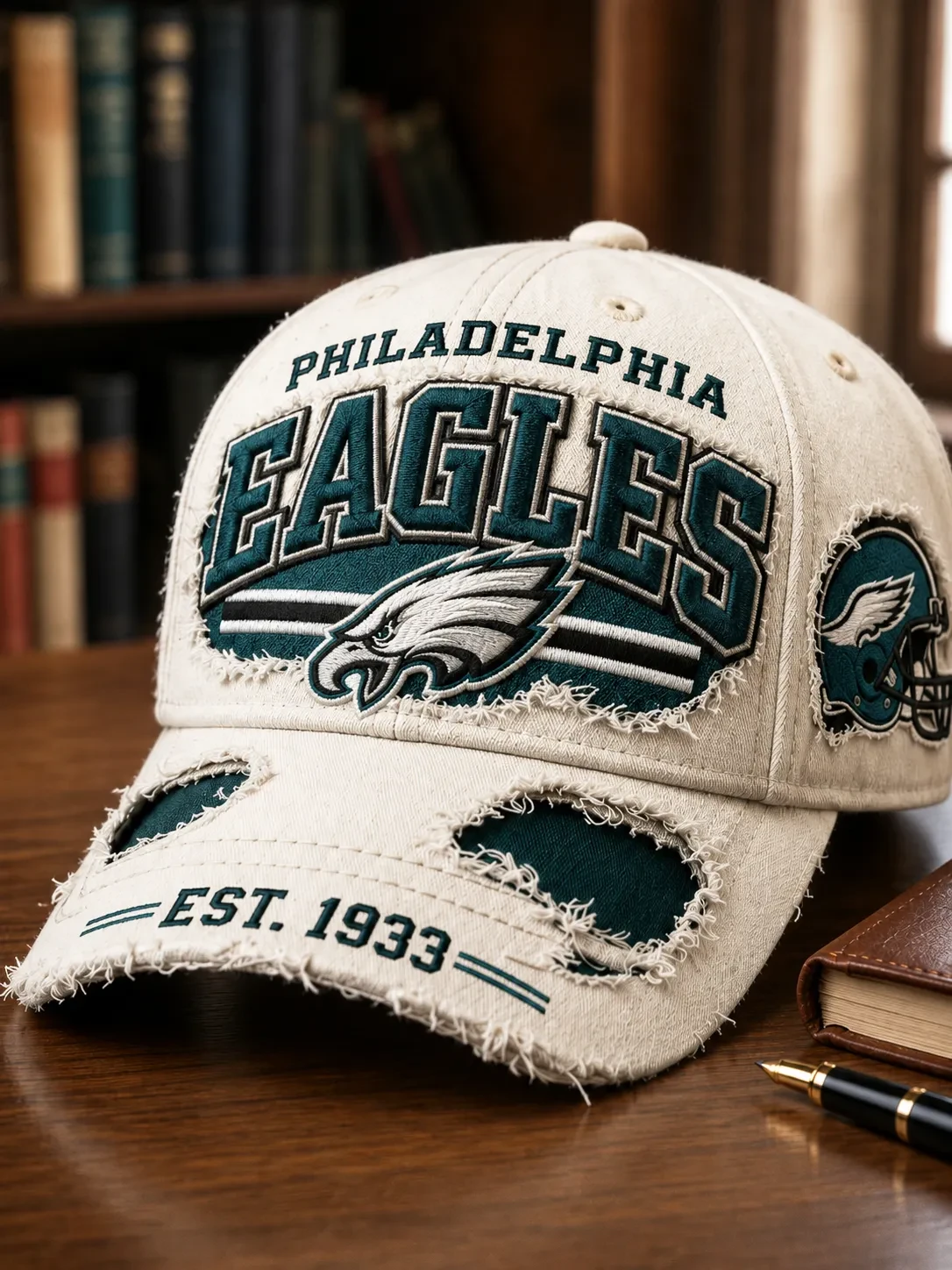 Philadelphia Eagles Est 1933 Distressed Hat Game Day Cap Philadelphia Eagles Merch Fan Gifts