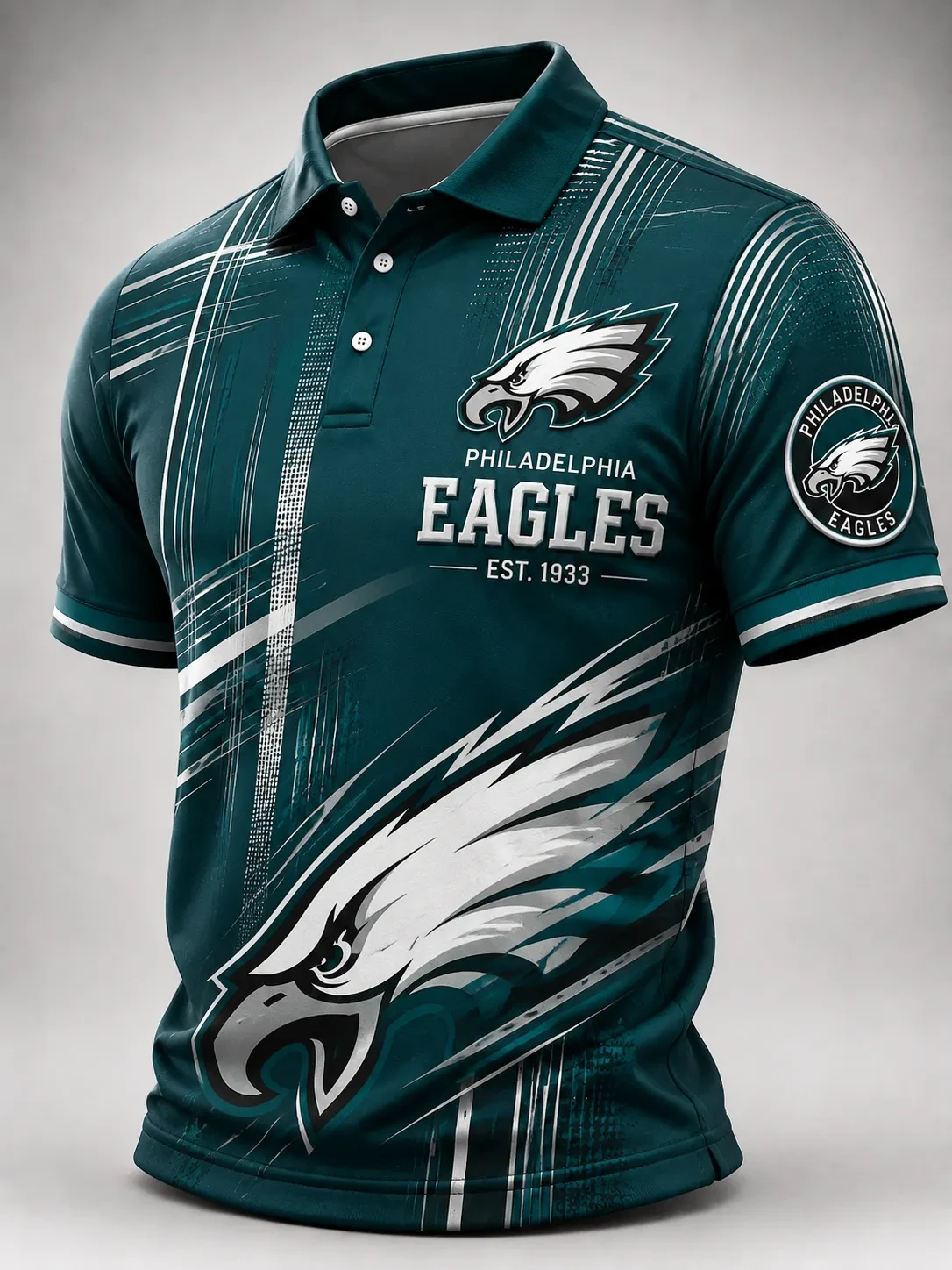 Philadelphia Eagles Football Eagle Graphic Polo Shirt Eagles Merch Football Fan Gift Ideas