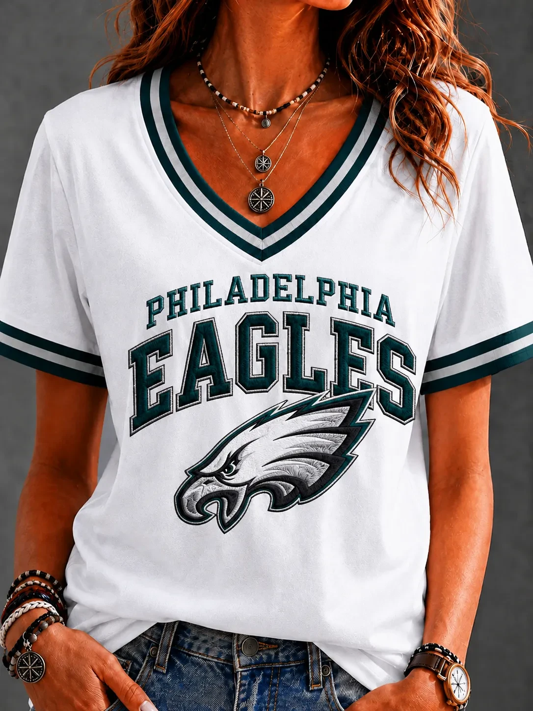 Philadelphia Eagles Football Game Day V-Neck T-Shirt Philadelphia Football Clothing Fan Gear