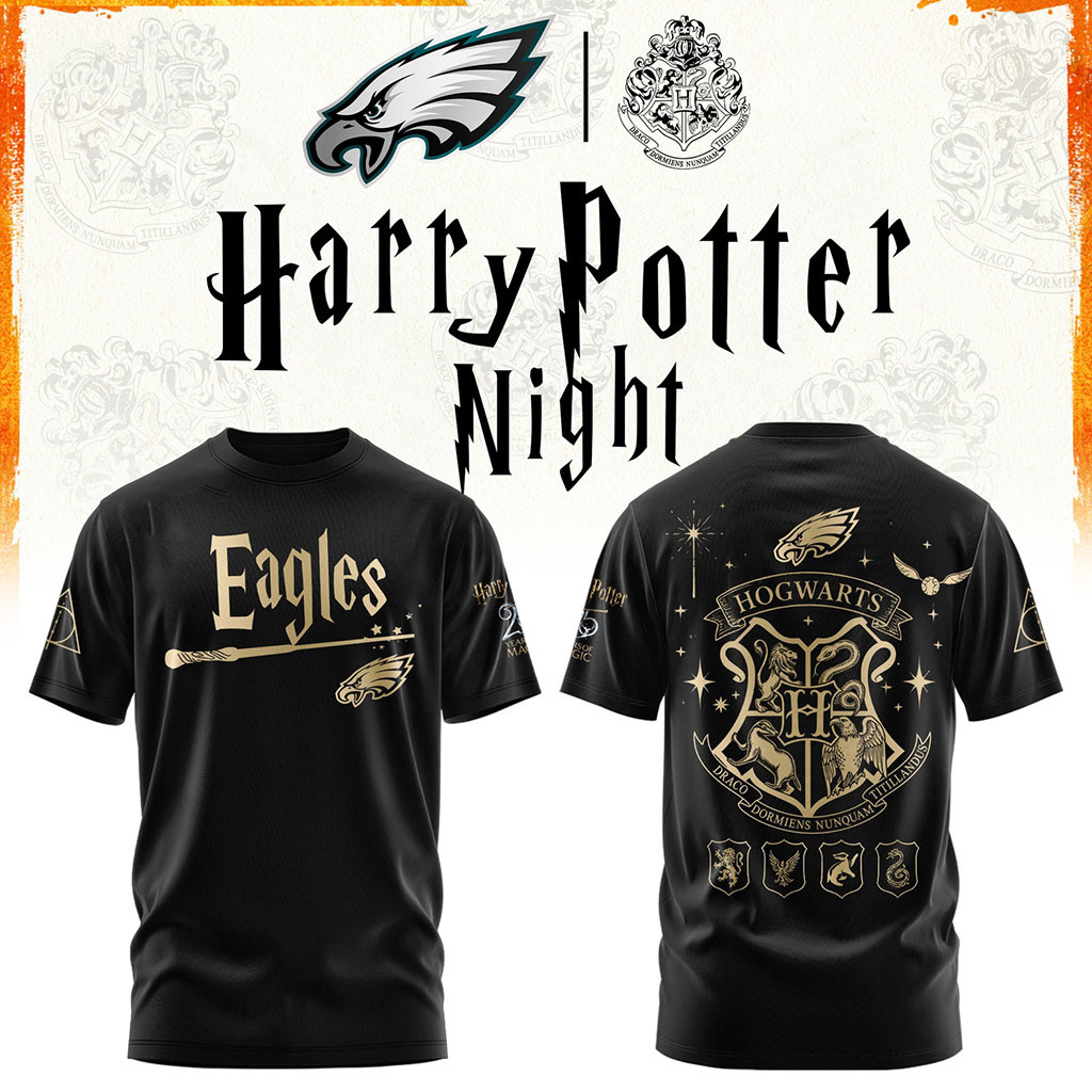 Philadelphia Eagles Football Harry Potter 25th Anniversary T-Shirt 2026 Eagles Merch Fan Gifts Philadelphia Eagles Football Harry Potter 25th Anniversary T-Shirt 2026 Eagles Merch Fan Gifts