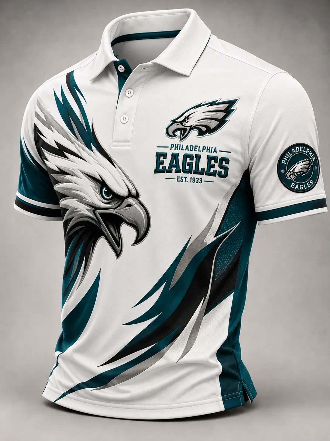 Philadelphia Eagles Football Polo Shirt Eagle Graphic Game Day Apparel Eagles Merch Gifts for Fans Philadelphia Eagles Football Polo Shirt Eagle Graphic Game Day Apparel Eagles Merch Gifts for Fans