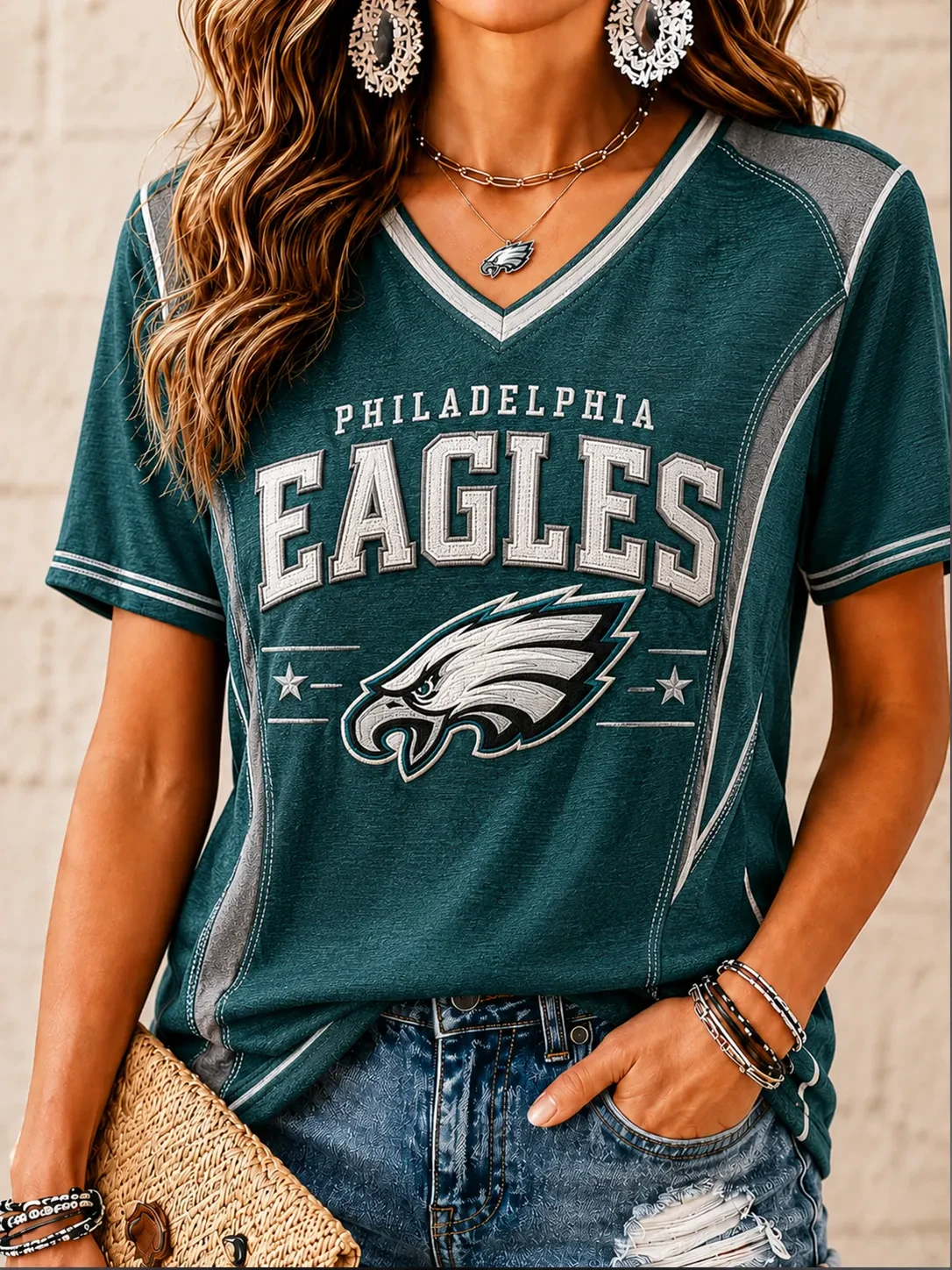 Philadelphia Eagles Game Day V-Neck Shirt Philadelphia Football Merch Fan Gifts Philadelphia Eagles Game Day V-Neck Shirt Philadelphia Football Merch Fan Gifts