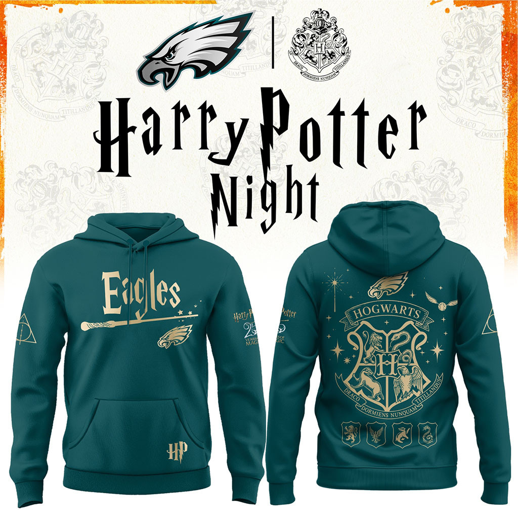 Philadelphia Eagles Harry Potter 25th Anniversary Hoodie 2026 Eagles Merch Football Fan Gear