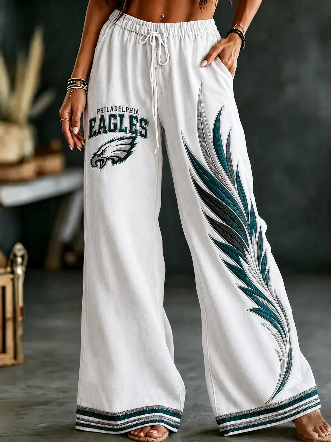 Philadelphia Eagles Merch Eagle Feather Sweatpants Game Day Attire Best Gift For Football Fan
