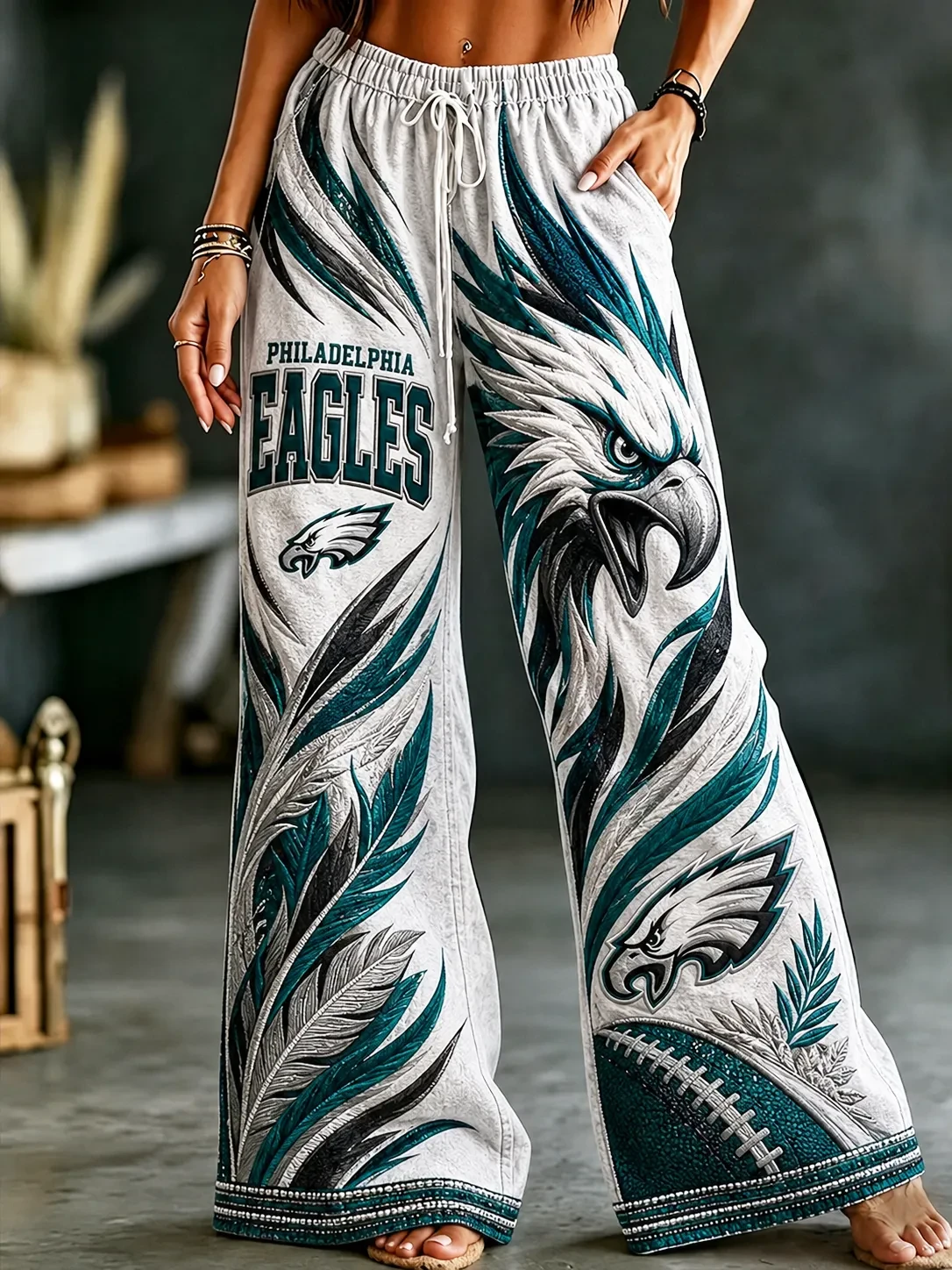 Philadelphia Eagles Merch Eagle Feather Sweatpants Gameday Womens Clothes Football Fan Gifts Philadelphia Eagles Merch Eagle Feather Sweatpants Gameday Womens Clothes Football Fan Gifts
