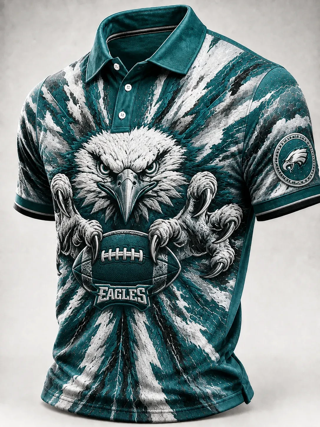 Philadelphia Eagles Merch Eagle Football Polo Shirt Game Day Gear Gifts for Eagles Fans