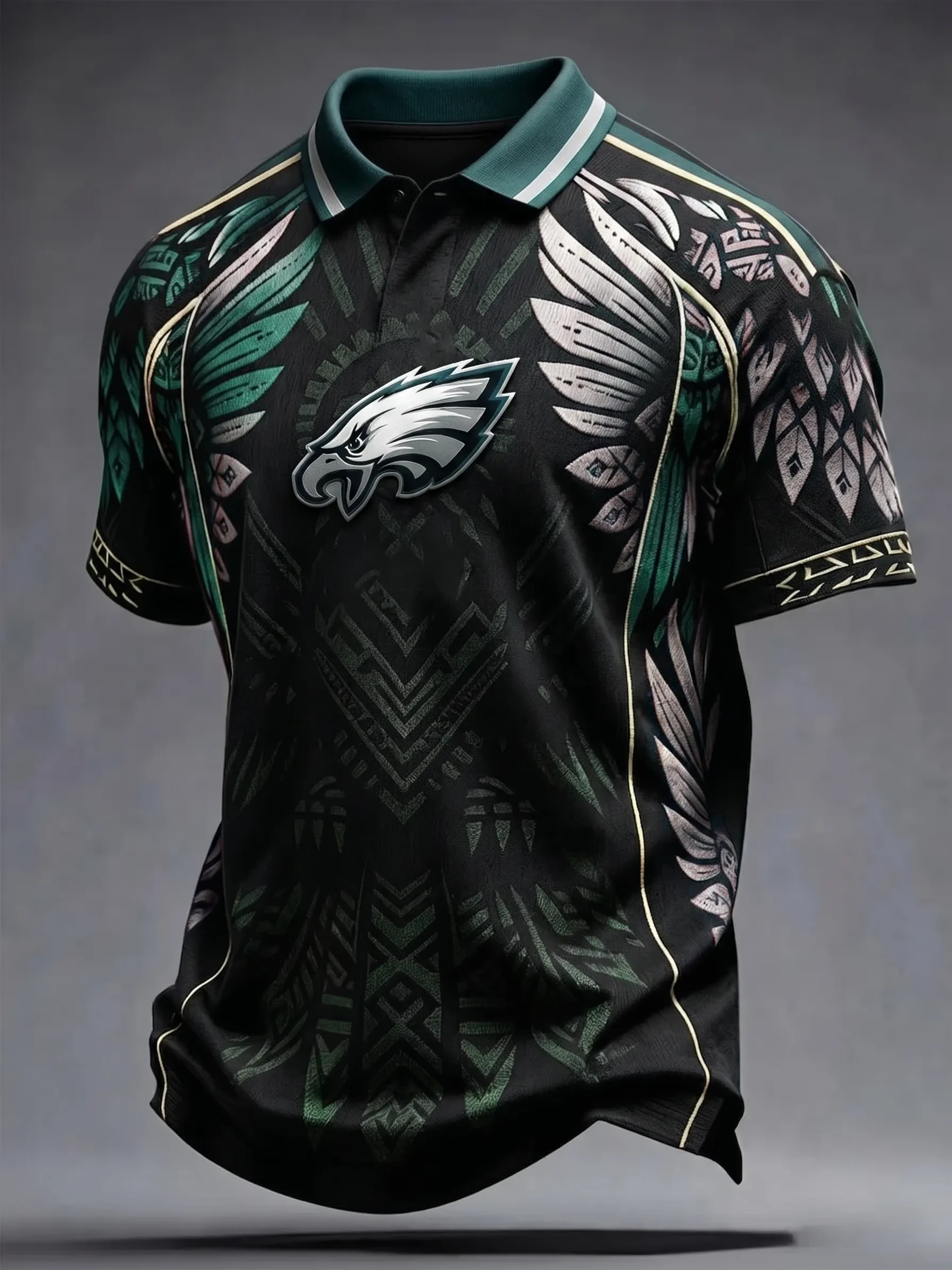 Philadelphia Eagles Merch Eagle Football Polo Shirt Game Day Gifts for Him
