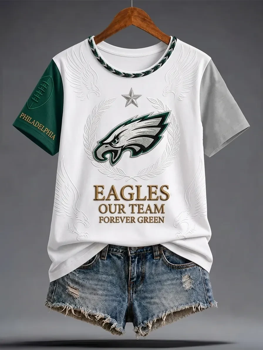 Philadelphia Eagles Merch Eagles Our Team Forever Green T-Shirt Game Day Apparel Fan Gifts