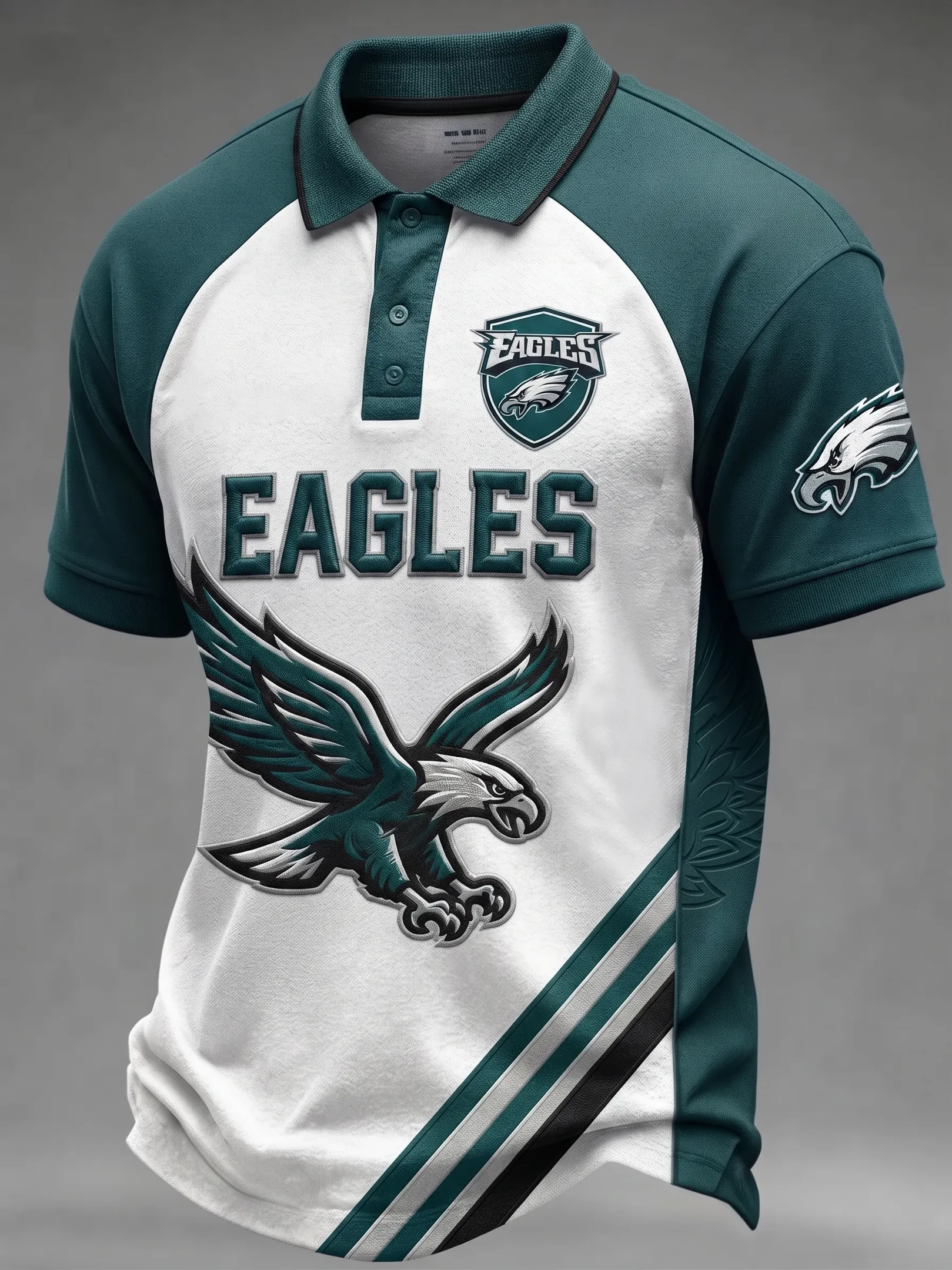 Philadelphia Eagles Merch Football Game Day Polo Shirt Eagle Fan Gifts