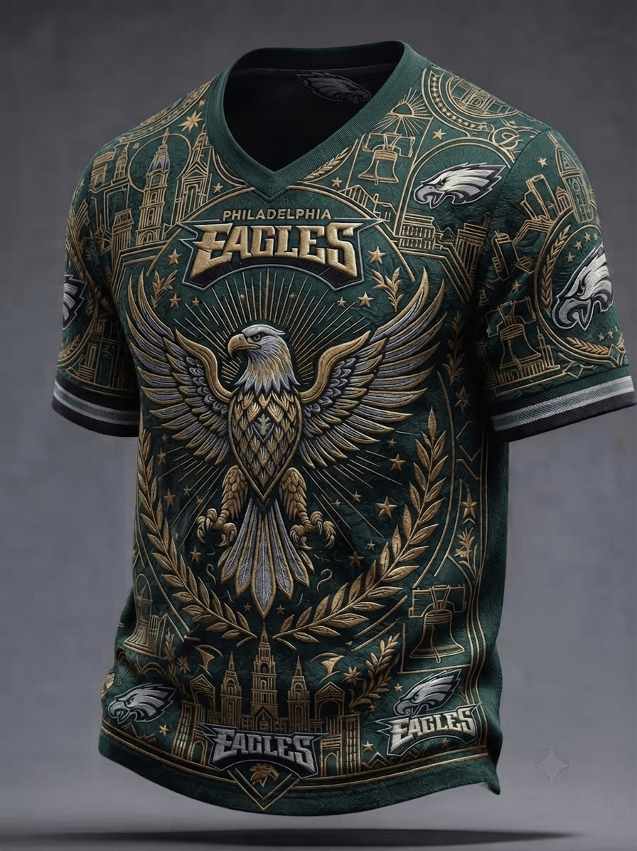 Philadelphia Eagles Merch Game Day Philadelphia Football V-Neck T-Shirt Gifts For Husband Philadelphia Eagles Merch Game Day Philadelphia Football V-Neck T-Shirt Gifts For Husband