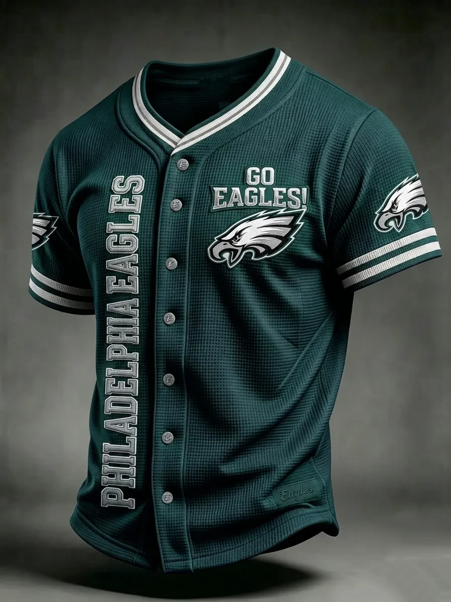 Philadelphia Eagles Merch Go Eagles Baseball Jersey Game Day Football Outfits Present For Fans