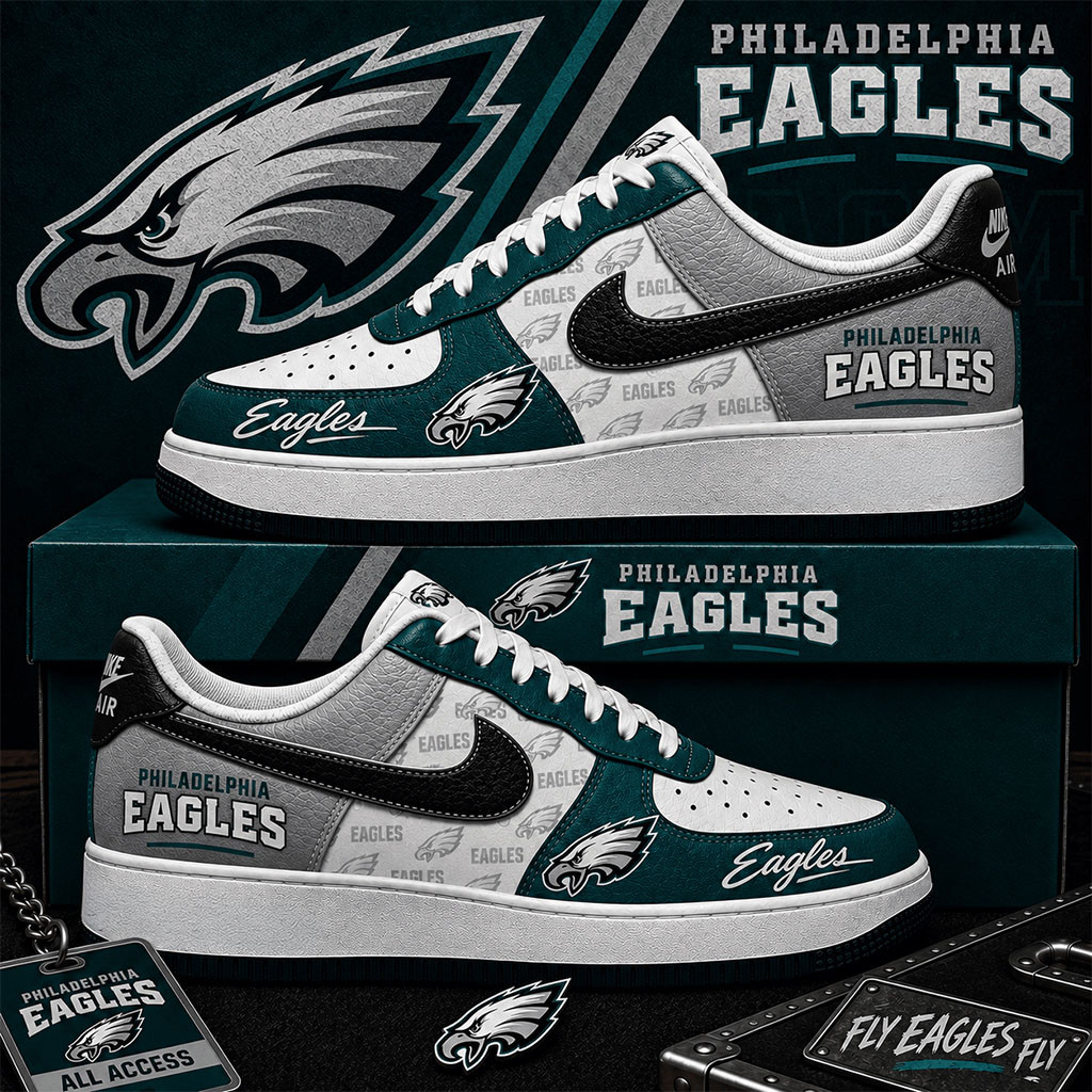Philadelphia Eagles Sneakers Fly Eagles Fly Shoes Philadelphia Football Match Best Fan Gifts