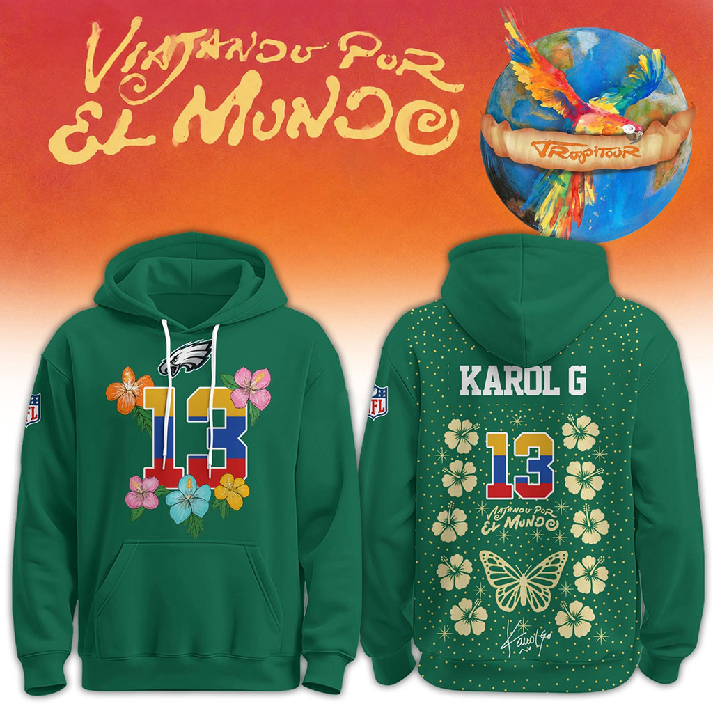Philadelphia Eagles x Karol G Tropitour Tour 2026 Hoodie Eagles Merch Gifts For Football Fan
