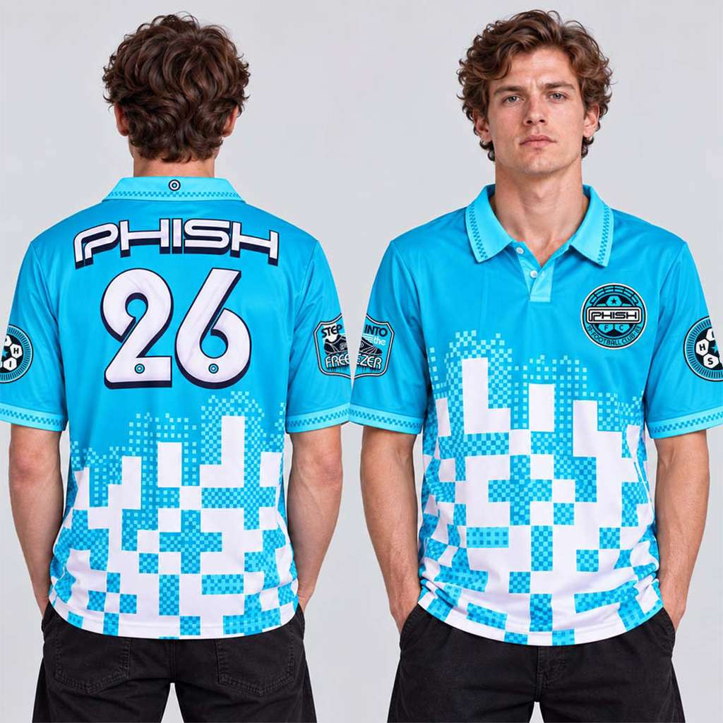 Phish Dry Goods Commerce City Colorado 2026 Blue Polo Shirt Phish Merch Gift For Fan