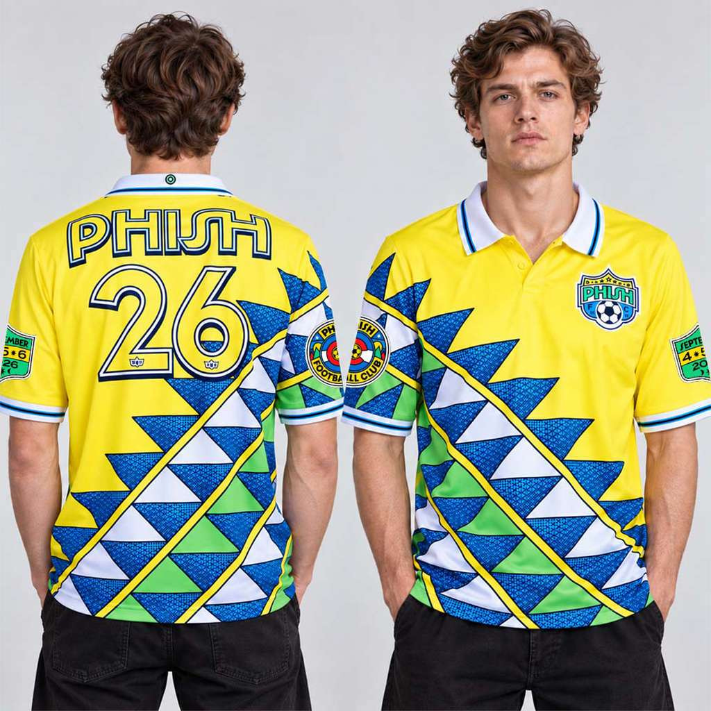 Phish Dry Goods Commerce City Colorado 2026 Yellow Polo Shirt Phish Merch Brother Gifts Phish Dry Goods Commerce City Colorado 2026 Yellow Polo Shirt Phish Merch Brother Gifts