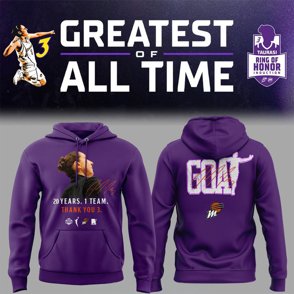Phoenix Mercury Diana Taurasi-Ring Of Honor Greatest Of All Time Hoodie Phoenix Mercury Merch