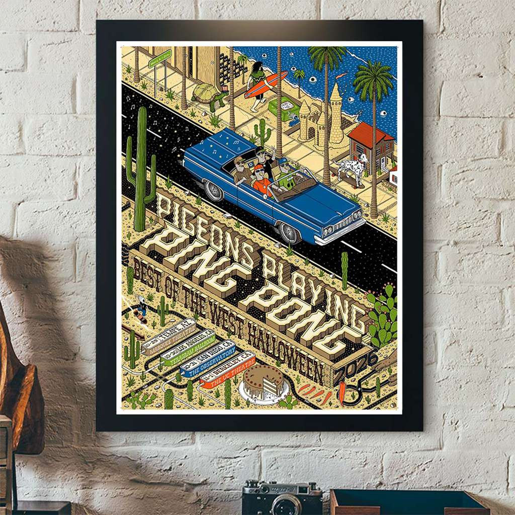 Pigeons Playing Ping Pong Merch Best Of The West Halloween 2026 Poster Unique Wall Art