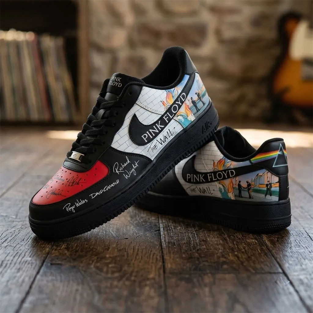 Pink Floyd Dark Side Of The Moon Signed Shoes Sneakers Pink Floyd Merch Present For Barn Fans