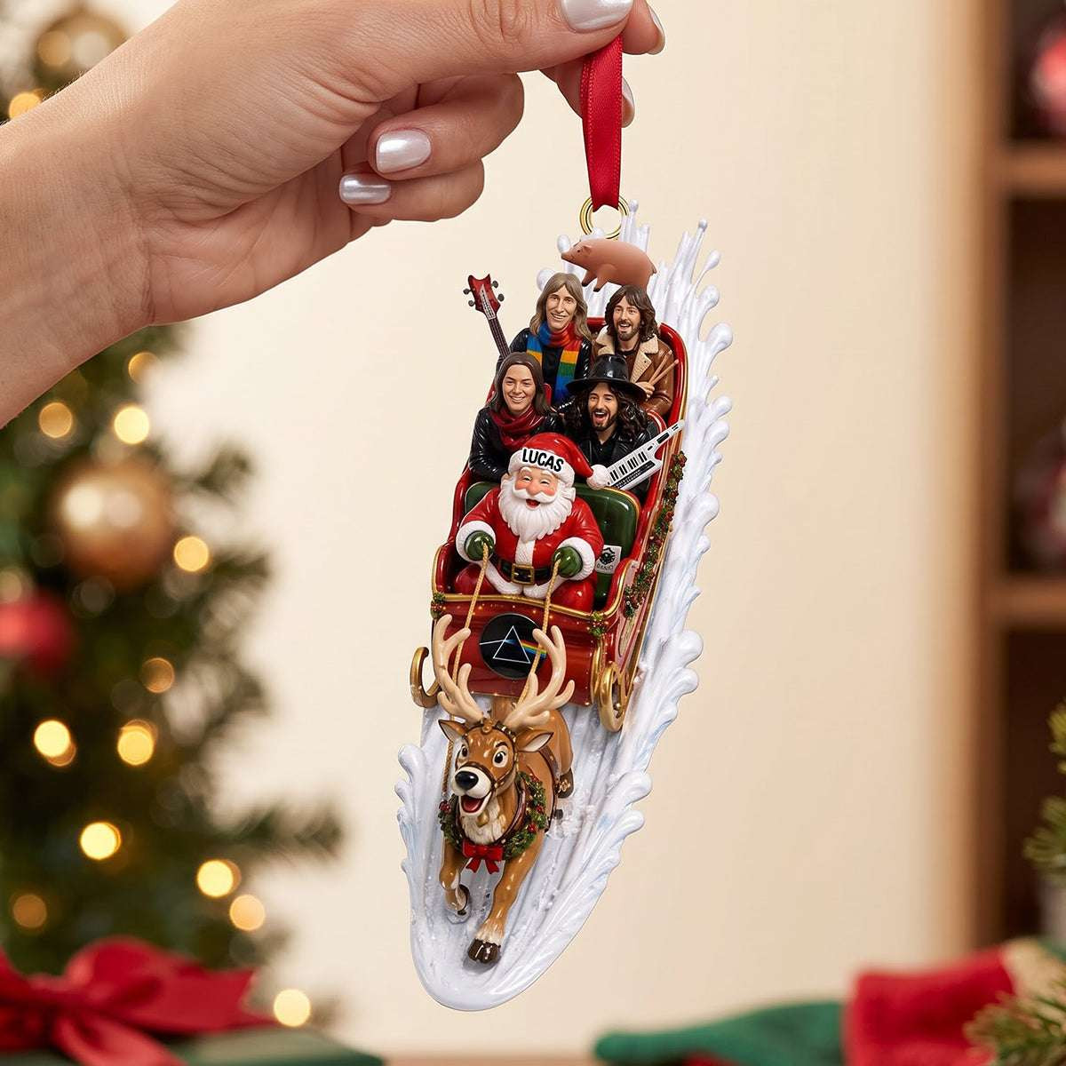 Pink Floyd Joyful Ride Ornament Pink Floyd Merch Christmas Tree Ornaments Rock Fan Gifts