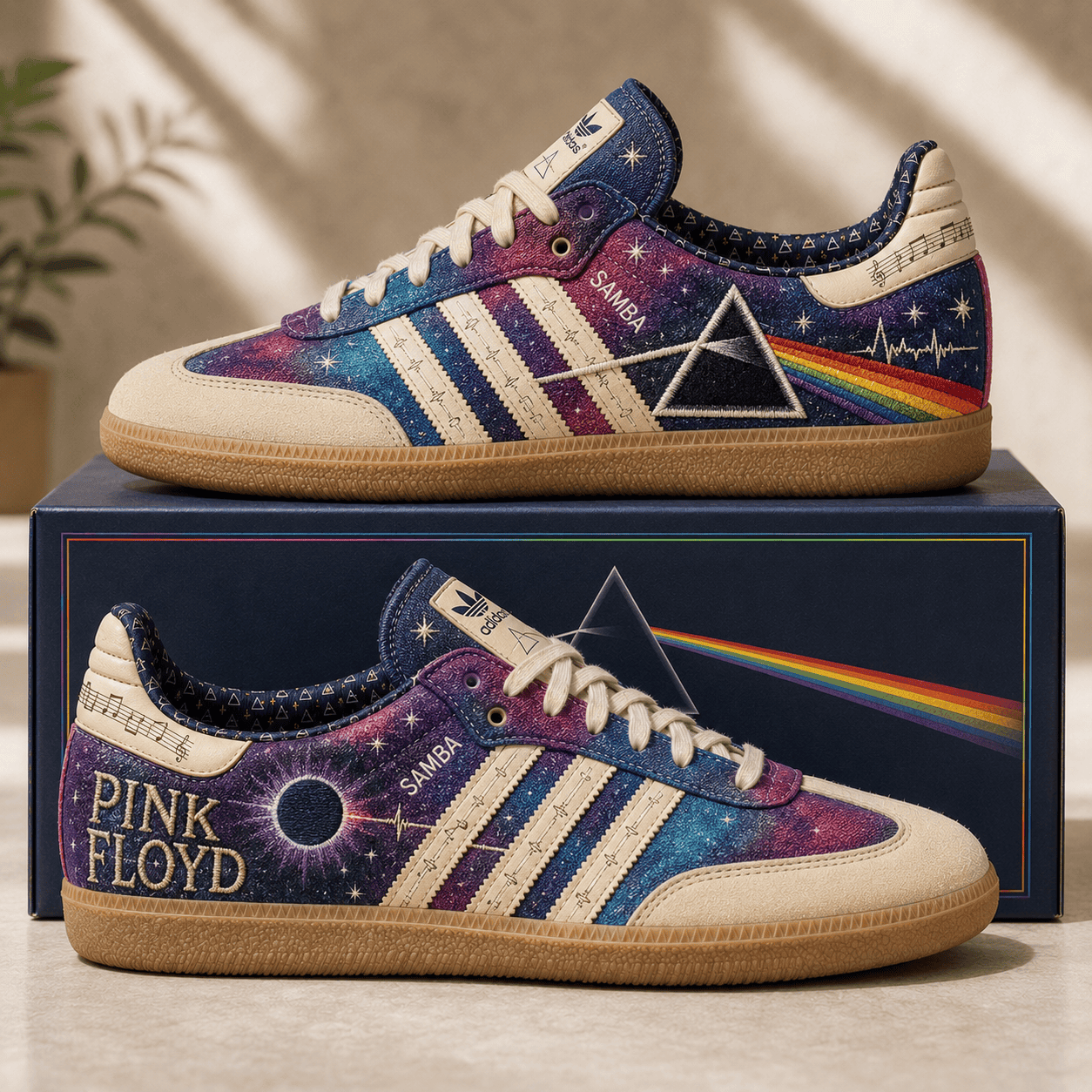 Pink Floyd The Dark Side Of The Moon Sneakers Rock Band Pink Floyd Merch Gifts For Fans