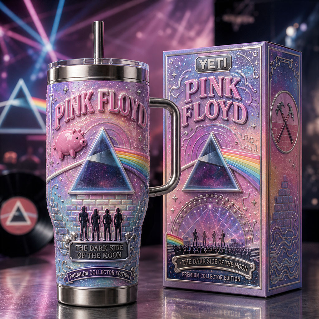 Pink Floyd The Dark Side Of The Moon Tumbler Pink Floyd Merch 2026 Gift For Music Lovers