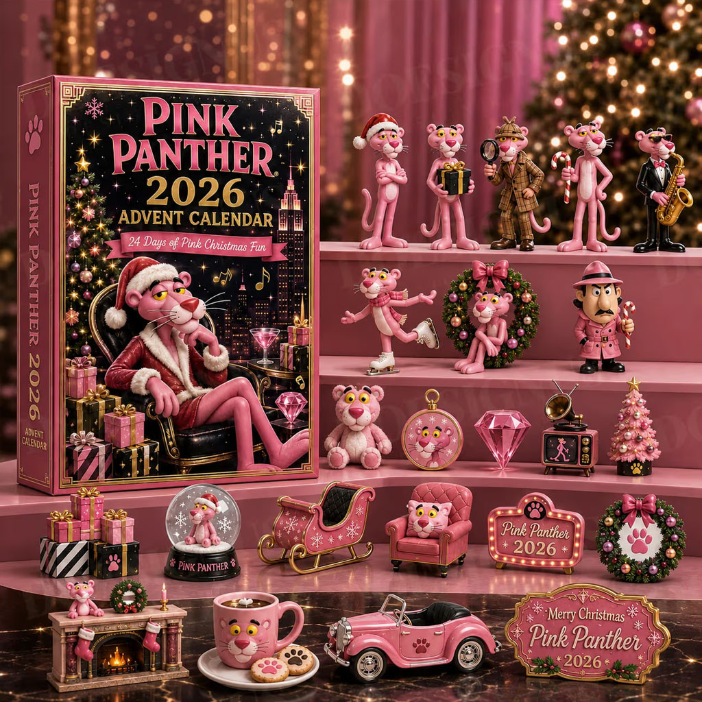 Pink Panther Ornaments Advent Calendar 2026 The Pink Panther Merch Christmas Gifts For Movie Fans