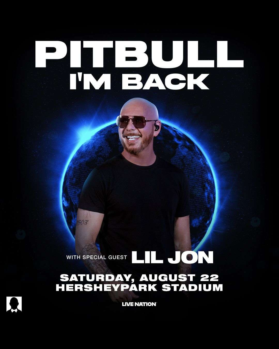 Pitbull I'm Back Tour Hersheypark Stadium Poster Pitbull Merch Living Room Wall Art