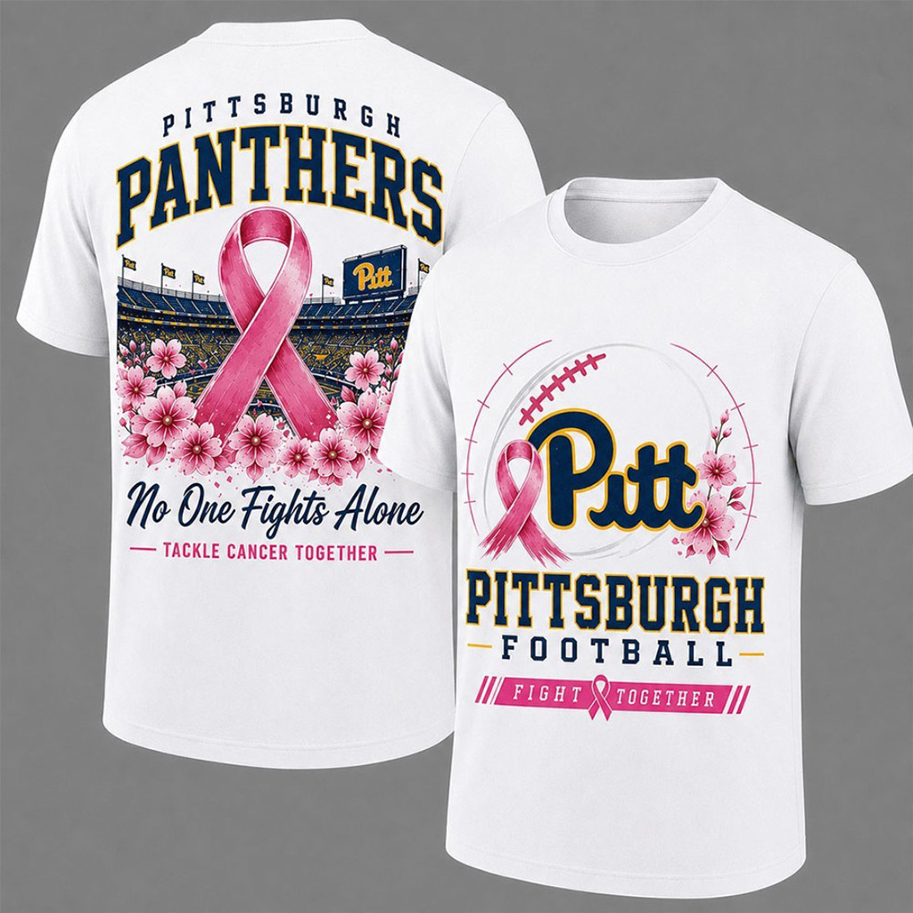 Pittsburgh Panthers Breast Cancer Awareness T-Shirt Pittsburgh Football Merch Gift For Fans