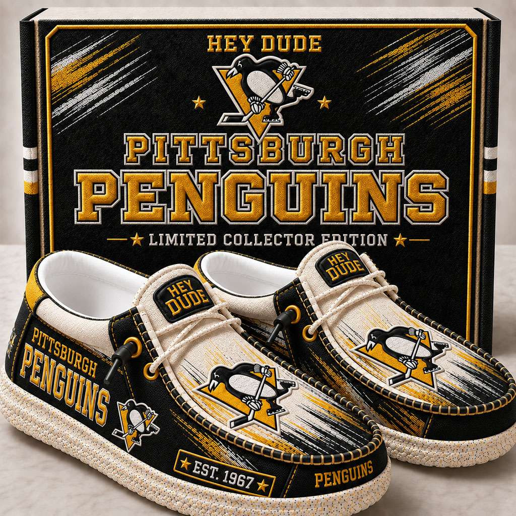 Pittsburgh Penguins Merch Est 1967 Penguins Slip-On Loafers Gift Ideas For Hockey Lovers