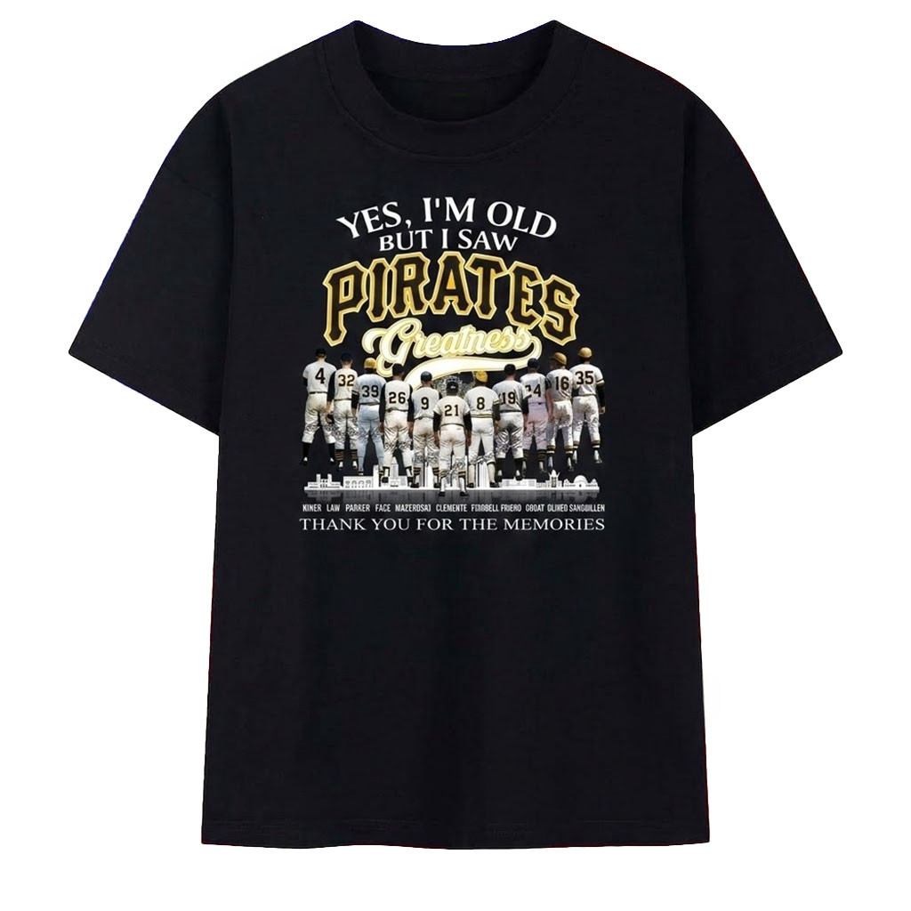Pittsburgh Pirates Greatness Legends Signatures Vintage Baseball T-Shirt Pirates Merch Pittsburgh Pirates Greatness Legends Signatures Vintage Baseball T-Shirt Pirates Merch