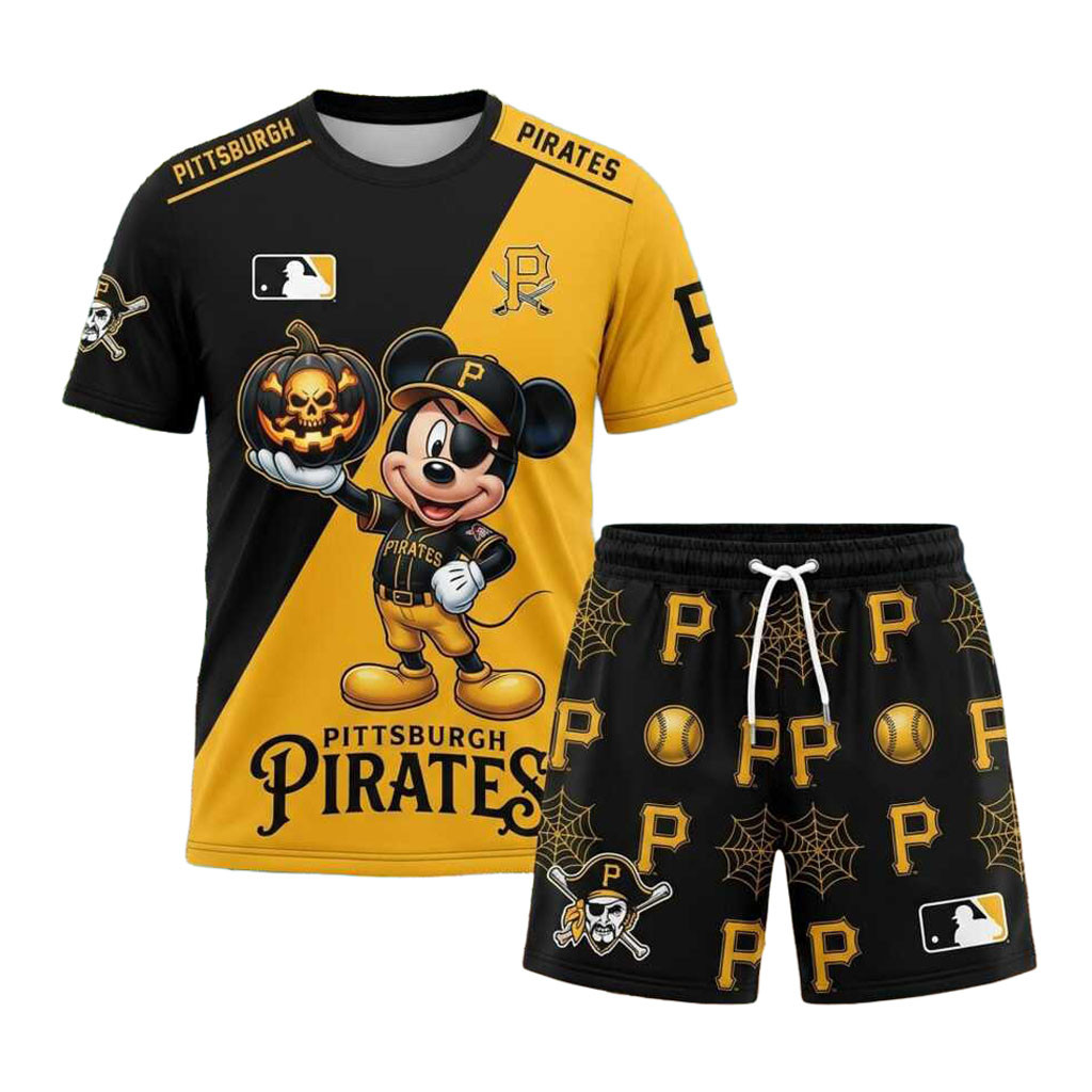 Pittsburgh Pirates Mickey Mouse Halloween Shirt And Shorts Pirates Merch Gifts For Baseball Fan Pittsburgh Pirates Mickey Mouse Halloween Shirt And Shorts Pirates Merch Gifts For Baseball Fan