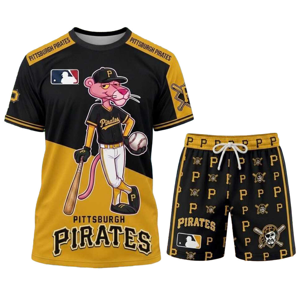 Pittsburgh Pirates Pink Panther Shirt And Shorts Pirates Merch Present For Baseball Lovers