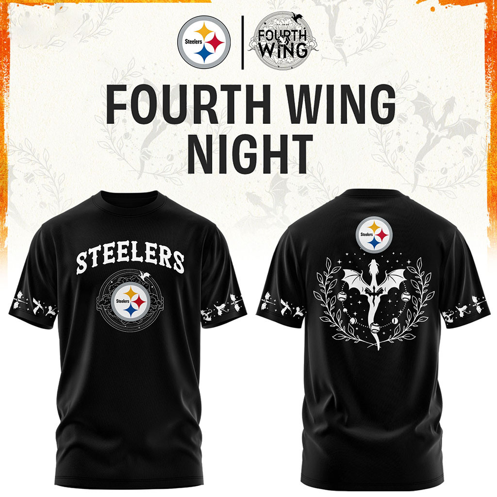 Pittsburgh Steelers Dragon Wing Fantasy Night 2026 Black T-Shirt Pittsburgh Football Merch