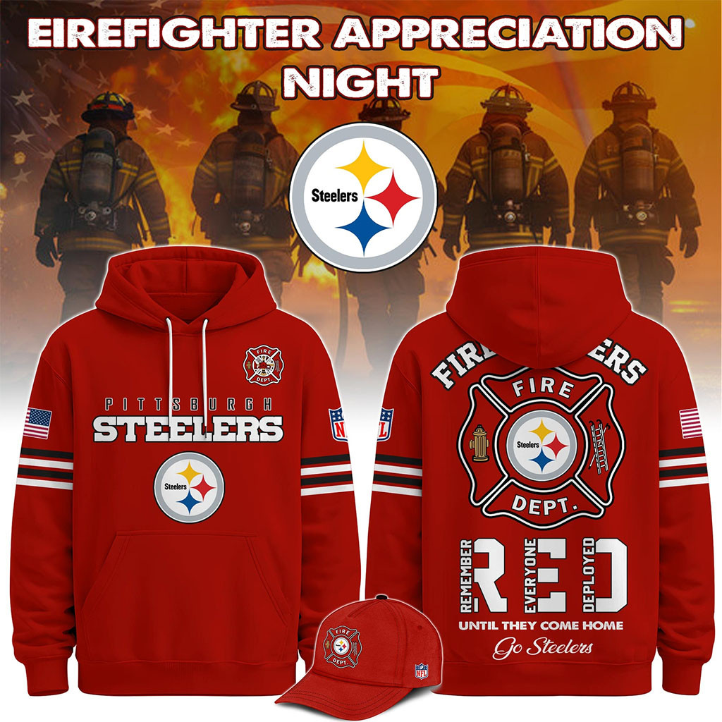 Pittsburgh Steelers Firefighter Appreciation Night 2026 Hoodie Red Pittsburgh Steelers Merch
