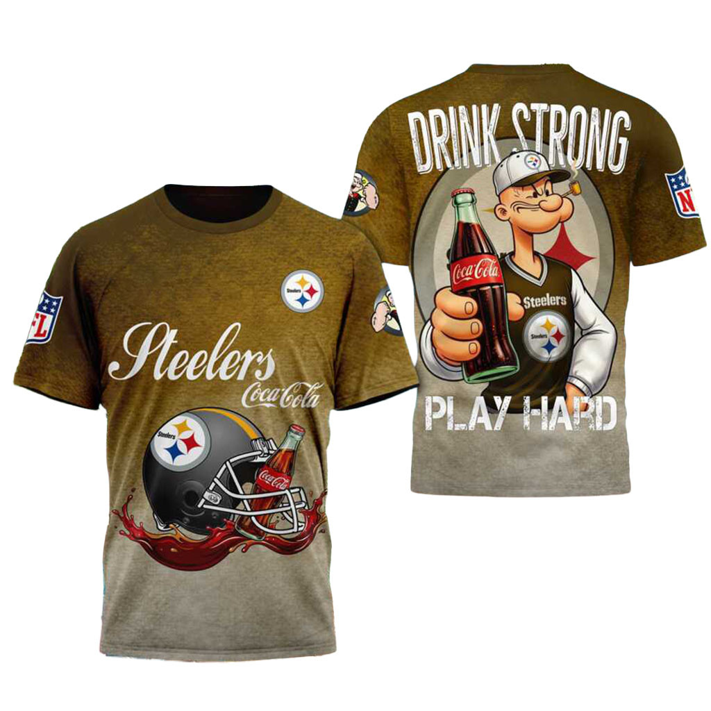 Pittsburgh Steelers Popeye Coca Cola Drink Strong Football Shirt Pittsburgh Steelers Merch