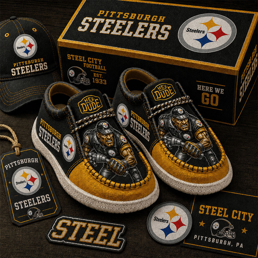 Pittsburgh Steelers Shoes Steel City Loafers Steelers Merch Football Fan Birthday Gift