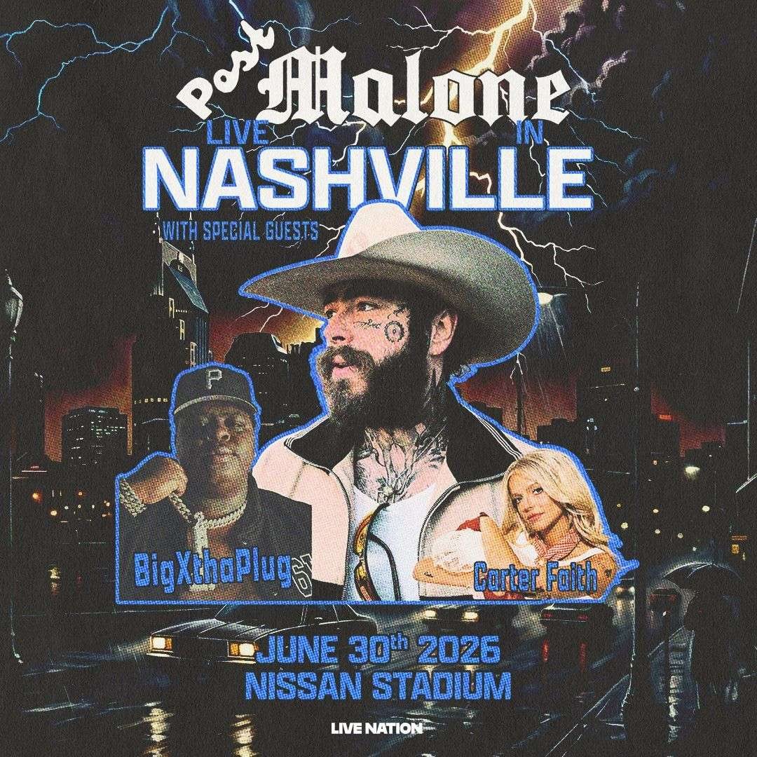 Post Malone The Big Ass Stadium Tour Nissan Stadium Poster Post Malone Merch Home Decor