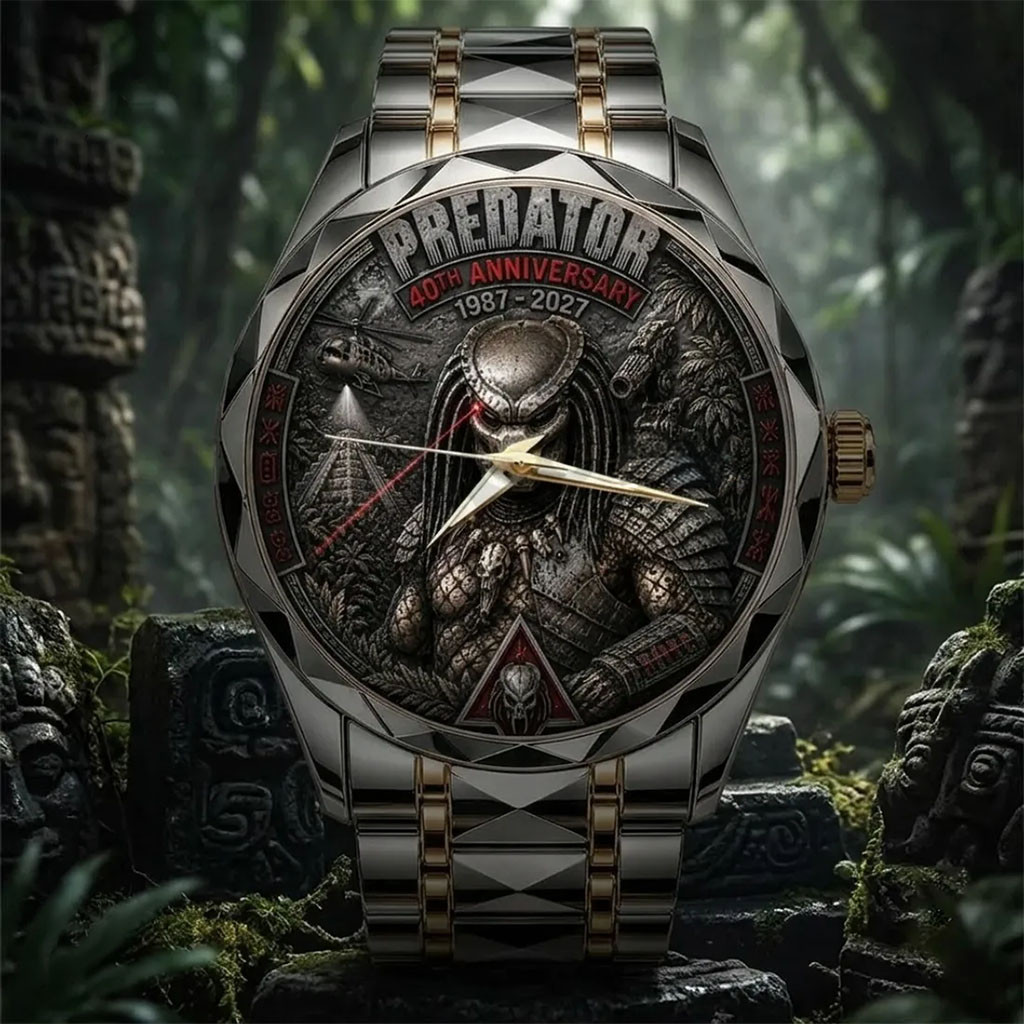 Predator 40th Anniversary Luxury Quartz Watch 2027 Predator Merch Cool Gift For Husband Predator 40th Anniversary Luxury Quartz Watch 2027 Predator Merch Cool Gift For Husband