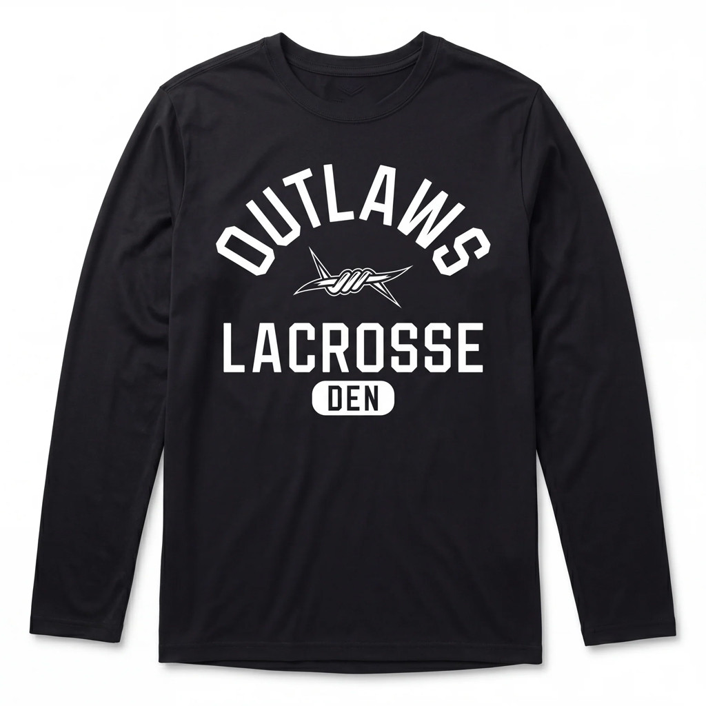 Premier Lacrosse League Merch 2026 Denver Outlaws Long Sleeve T-Shirt Presents For Him